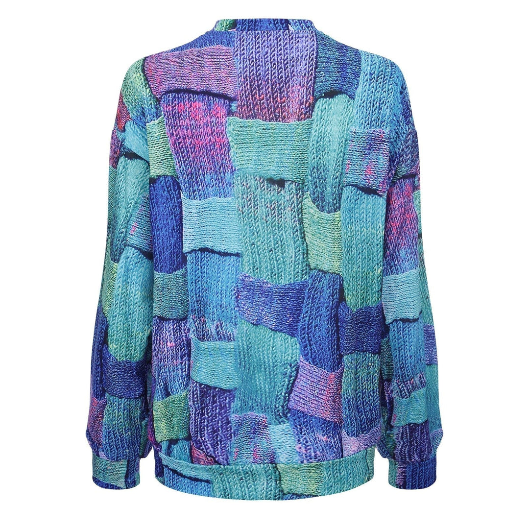 Colourful Sweatshirt with Unique Design - Vivelle-S-State of Style