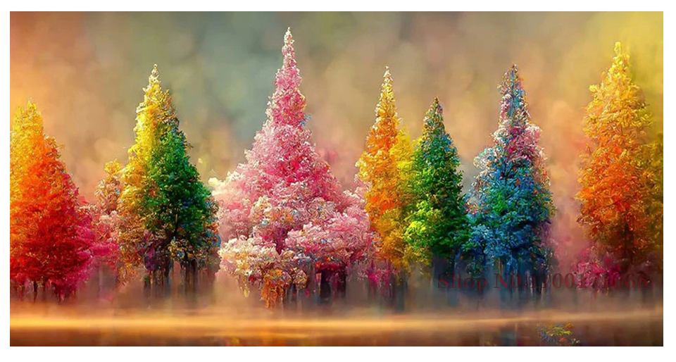Colourful Tree 5D Diamond Tapestry-Diamond Paste 40x80cm-State of Style