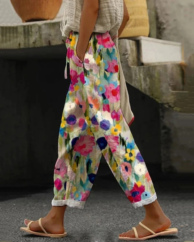 Colourful women's jogging trousers with elastic waistband – Nova-M-State of Style