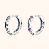 Colourful Zirconia Earrings - Aureline-Silver-State of Style
