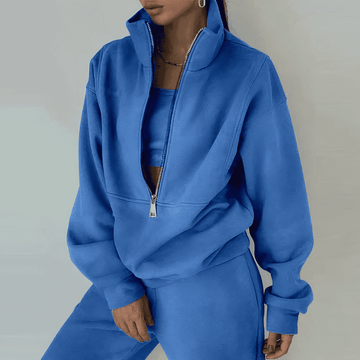Comfortable 2-Piece Training Set | Elsie Activewear-Blue-S-State of Style