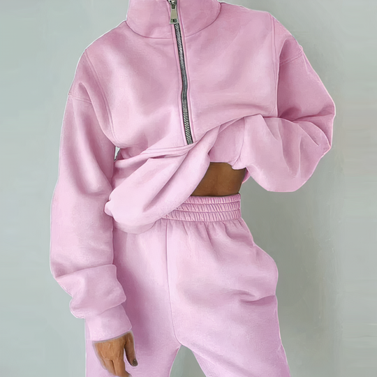 Comfortable 2-Piece Training Set | Elsie Activewear-Pink-S-State of Style