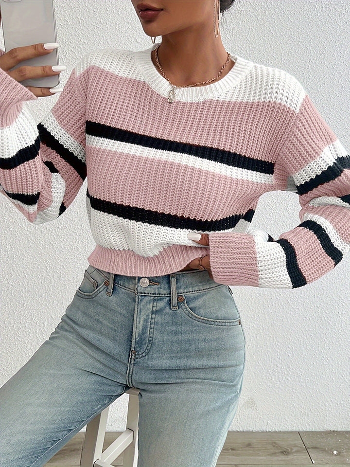 Comfortable and Stylish Knitted Sweater - Sienna-Blue-S-State of Style