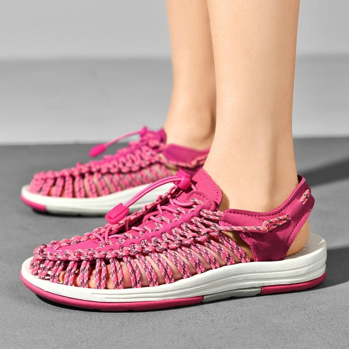 Comfortable and stylish summer sandals – Lioris-Grey Pink-3-State of Style