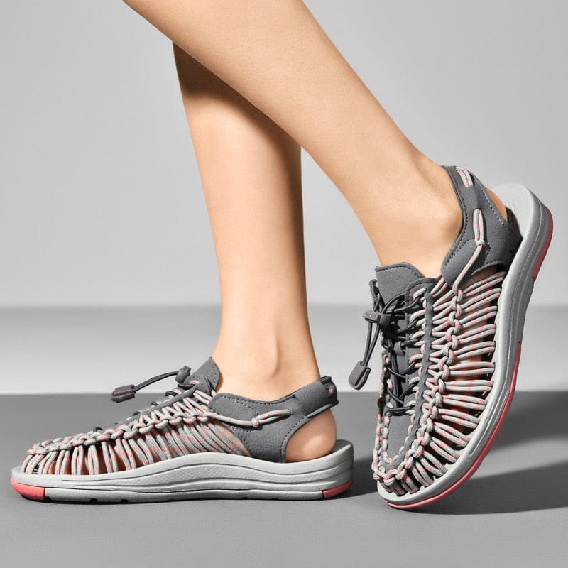 Comfortable and stylish summer sandals – Lioris-Grey Pink-3-State of Style