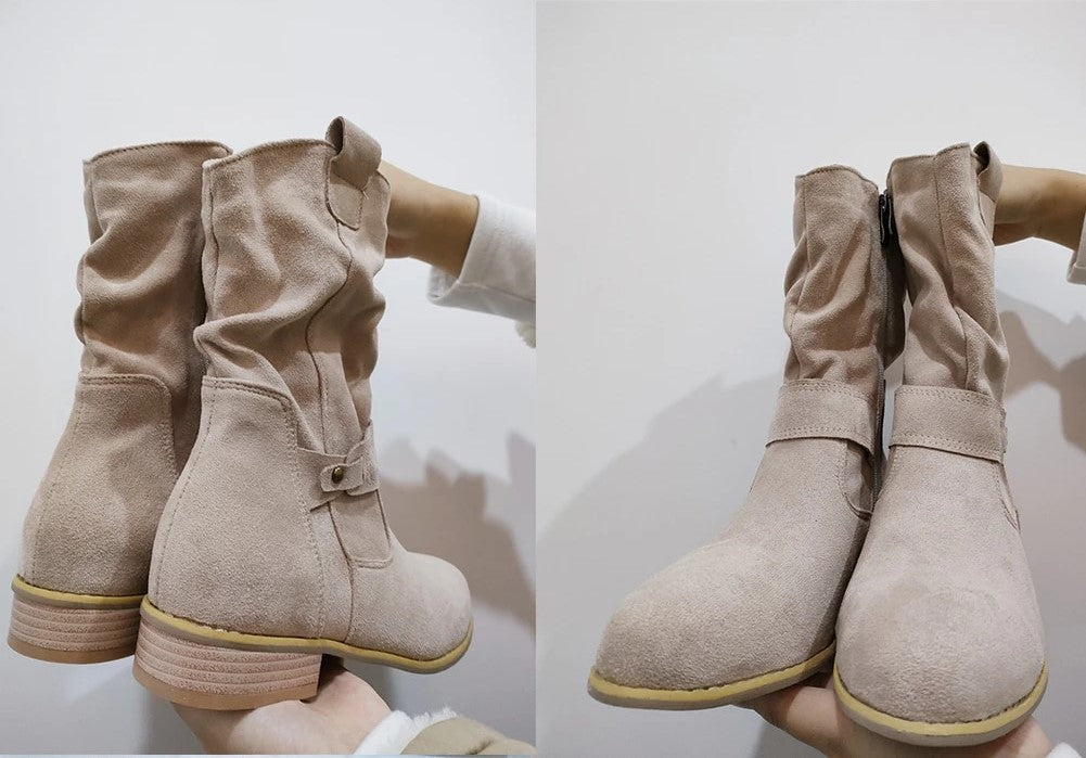 Comfortable Ankle Boots for Women - BellaStep-Beige-2.5-State of Style