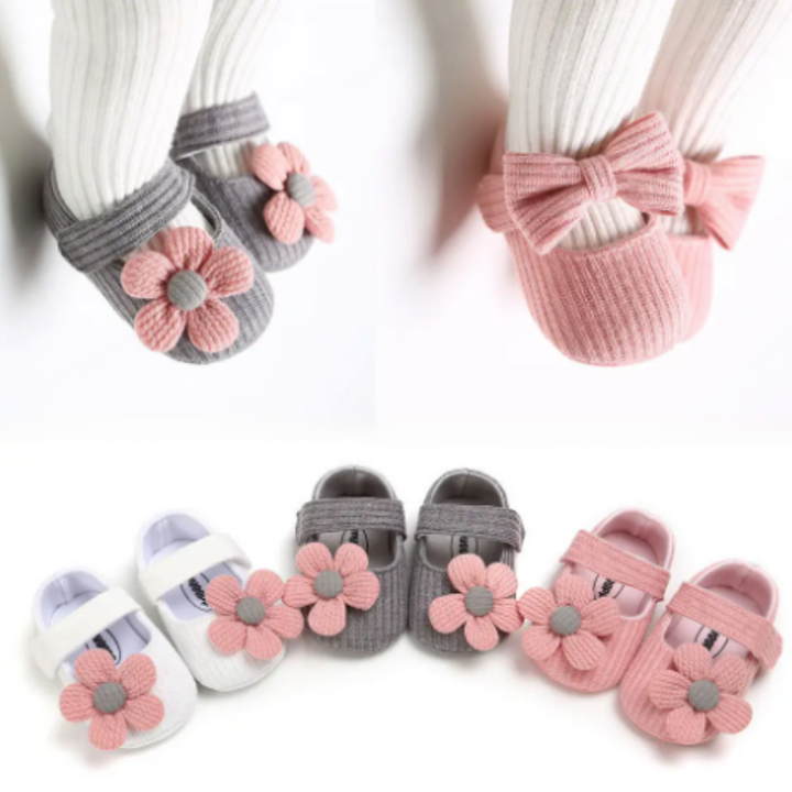 Comfortable Baby Shoes for Little Explorers - MiniSteppers-0-6 Months-Black Flower-State of Style