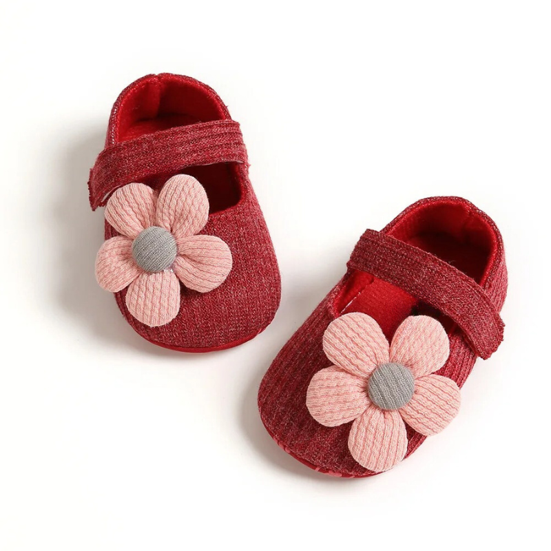 Comfortable Baby Shoes for Little Explorers - MiniSteppers-0-6 Months-Red Flower-State of Style
