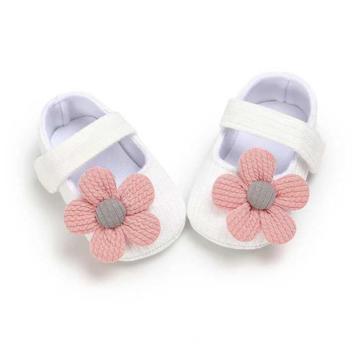 Comfortable Baby Shoes for Little Explorers - MiniSteppers-0-6 Months-White Flower-State of Style