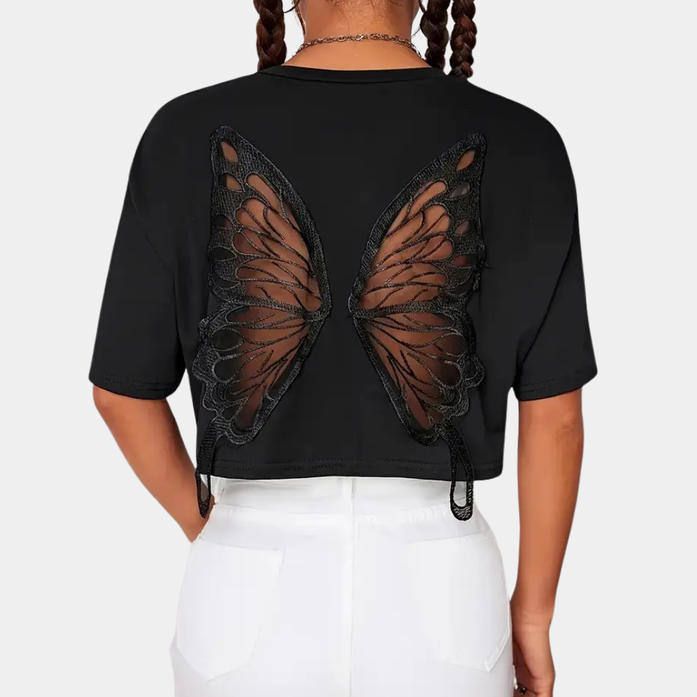Comfortable Black T-shirt for Women - Livia-XS-State of Style