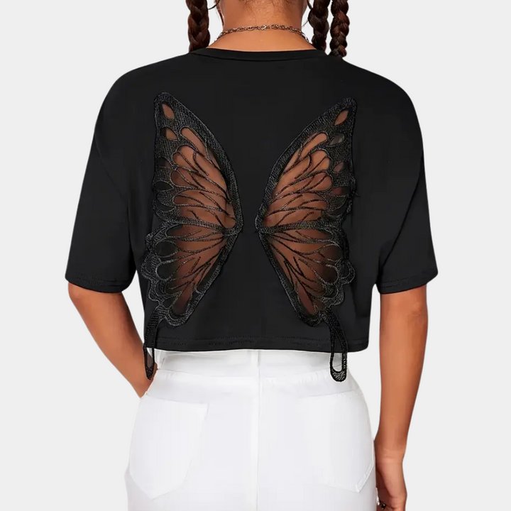 Comfortable Black T-shirt for Women - Livia-XS-State of Style