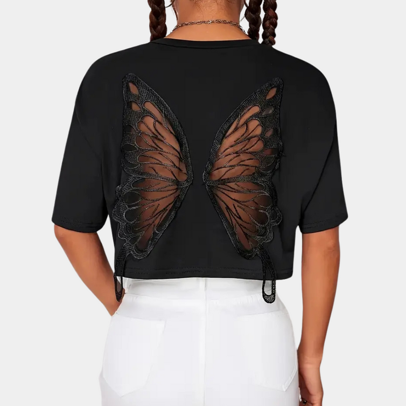 Comfortable Black T-shirt for Women - Livia-XS-State of Style