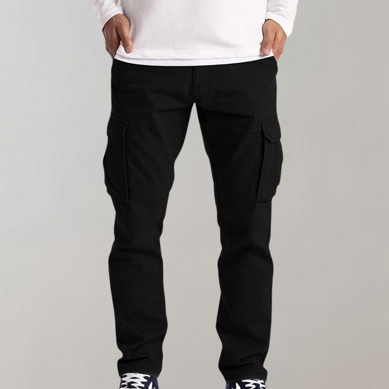 Comfortable Cargo Trousers for Men - Jasper-Black-XS-State of Style