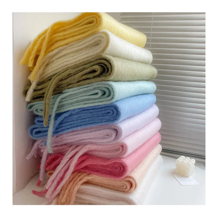 Comfortable Cashmere Scarf for Women - Eloise-White-State of Style