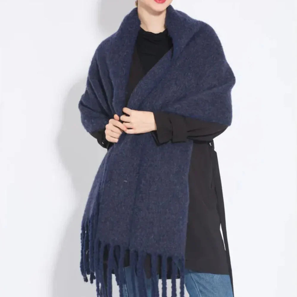 Comfortable Cashmere Scarf for Women - Eloise-White-State of Style
