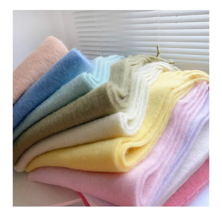 Comfortable Cashmere Scarf for Women - Eloise-White-State of Style