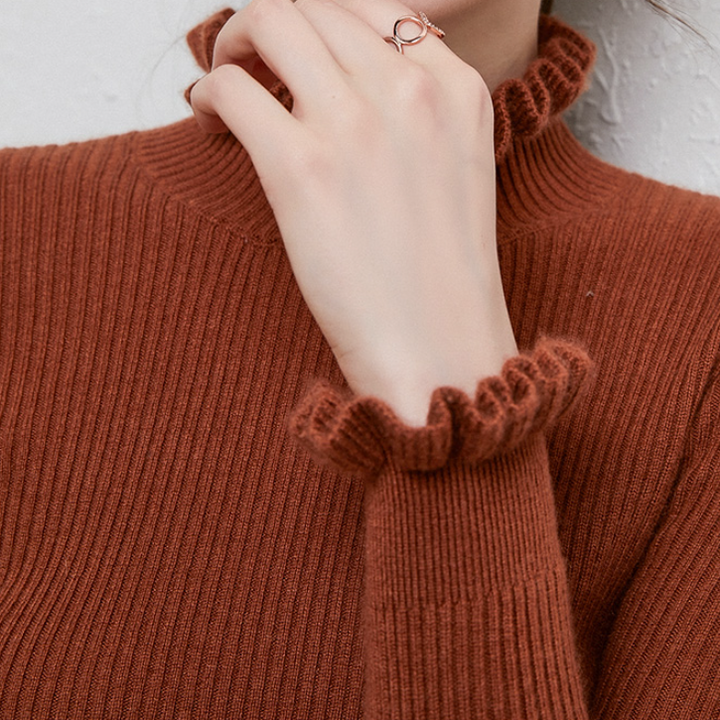 Comfortable Cashmere Women's Turtleneck - Aurélie-Auburn-S-State of Style