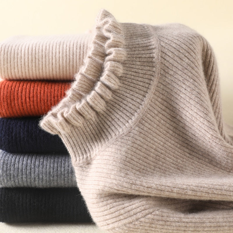 Comfortable Cashmere Women's Turtleneck - Aurélie-Brown-S-State of Style