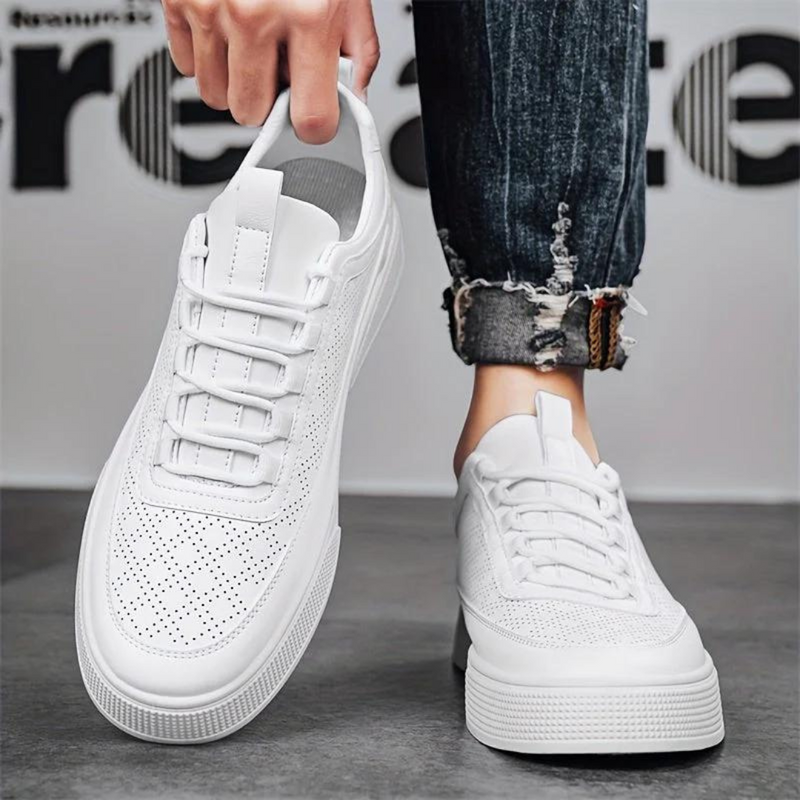 Comfortable Casual Men's Sneakers - UrbanEase-White-6-State of Style