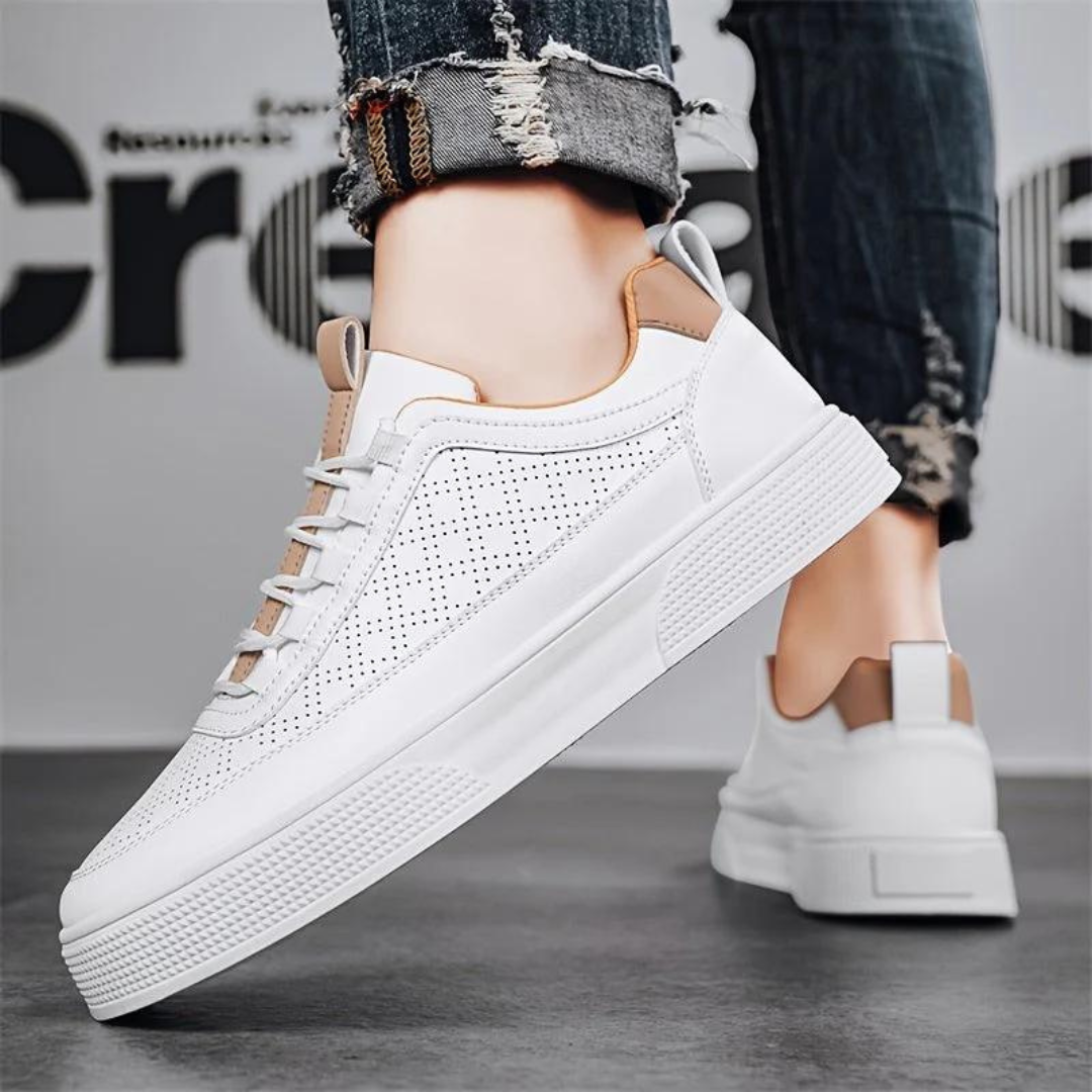Comfortable Casual Men's Sneakers - UrbanEase-White-6-State of Style