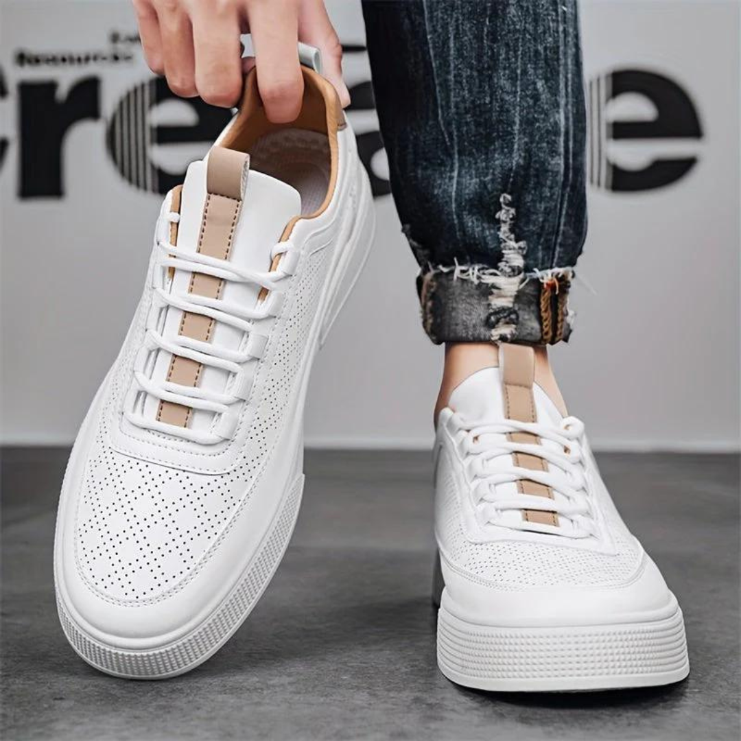 Comfortable Casual Men's Sneakers - UrbanEase-White-6-State of Style