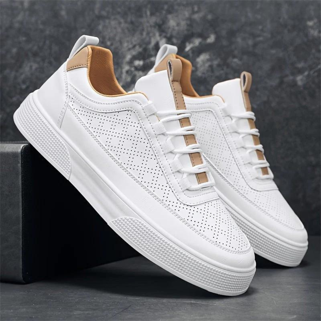 Comfortable Casual Men's Sneakers - UrbanEase-White-6-State of Style