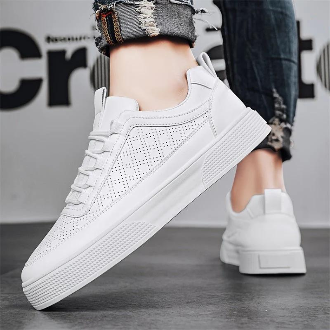 Comfortable Casual Men's Sneakers - UrbanEase-White-6-State of Style