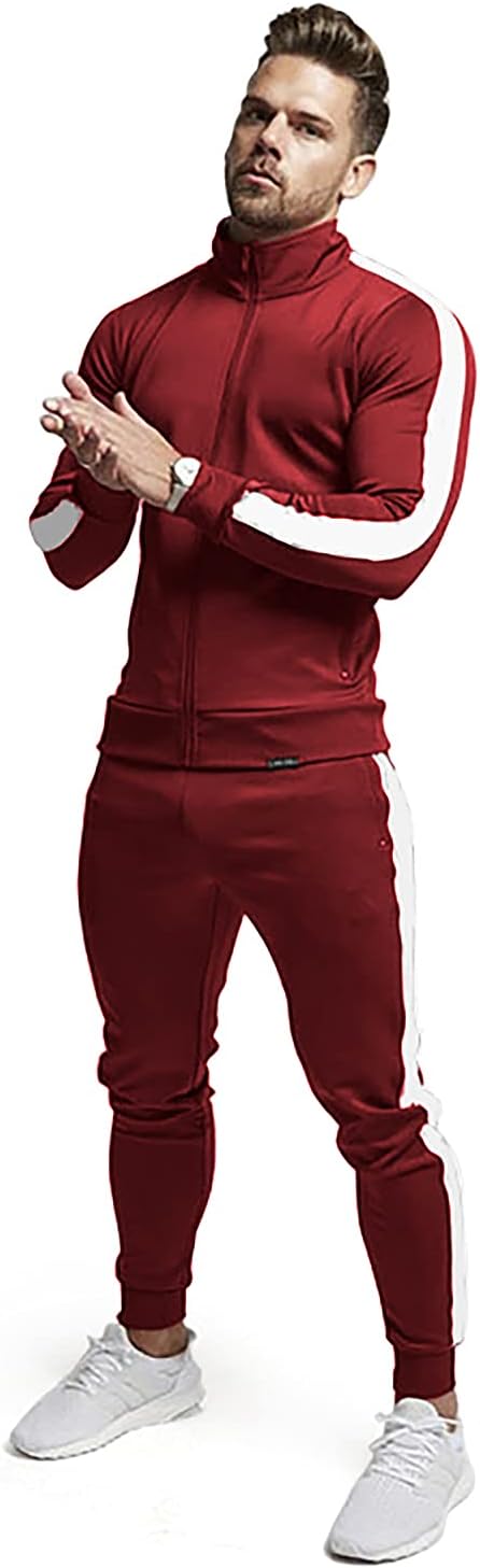 Comfortable Casual Men's Tracksuit - Logan-Green/White-S-State of Style