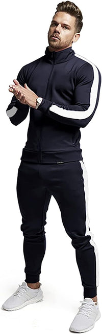 Comfortable Casual Men's Tracksuit - Logan-Green/White-S-State of Style