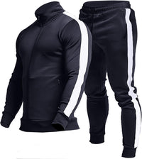 Comfortable Casual Men's Tracksuit - Logan-Navy/White-S-State of Style