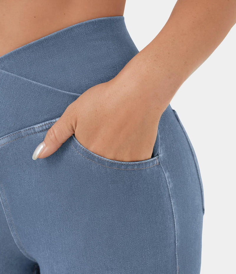 Comfortable Curvy High Waist Jeans - Aria-Light blue-XS-State of Style