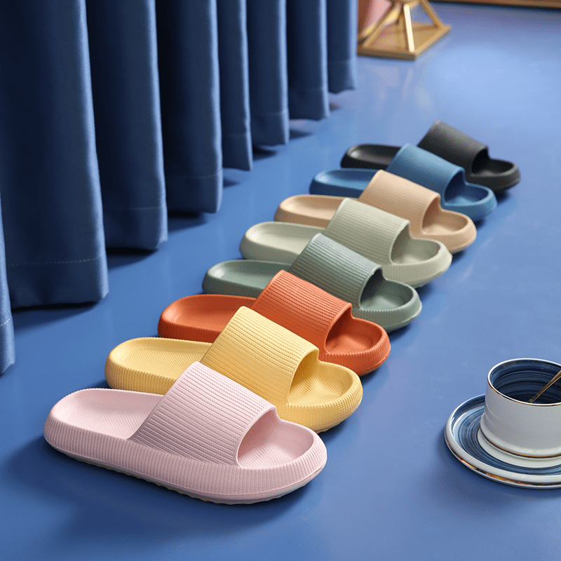 Comfortable Cushioned Slippers - Nora-Black-4/4.5-State of Style