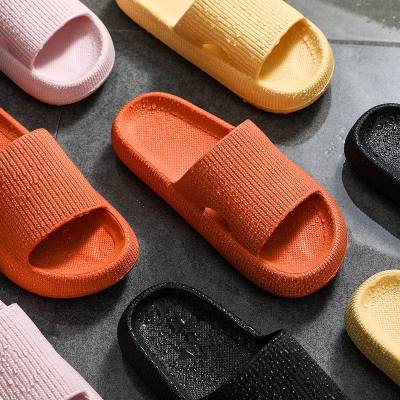 Comfortable Cushioned Slippers - Nora-Black-4/4.5-State of Style