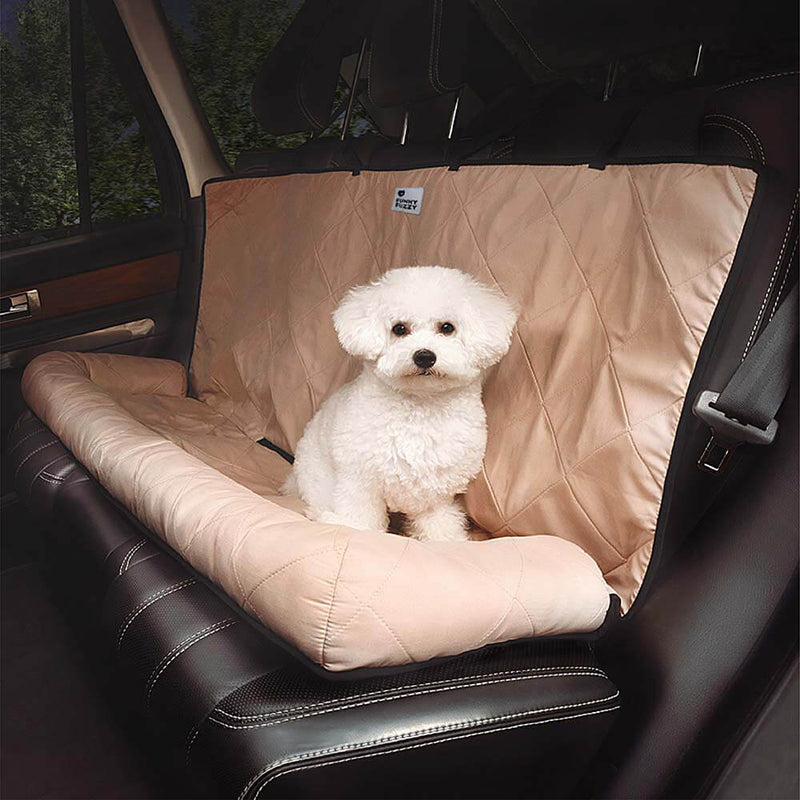 Comfortable Dog Car Bed - RoadPaw-Khaki-State of Style