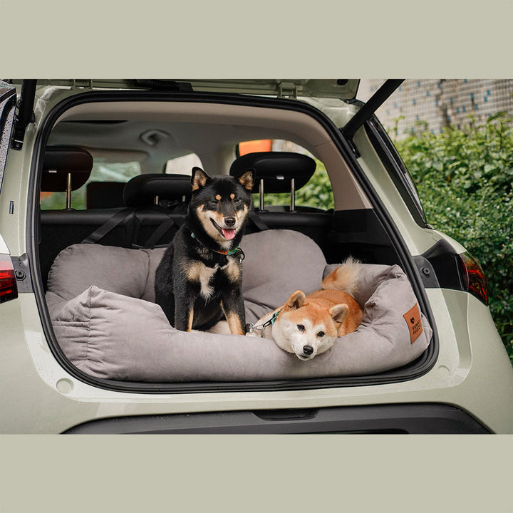Comfortable Dog Car Bed - RoadPaw-Khaki-State of Style