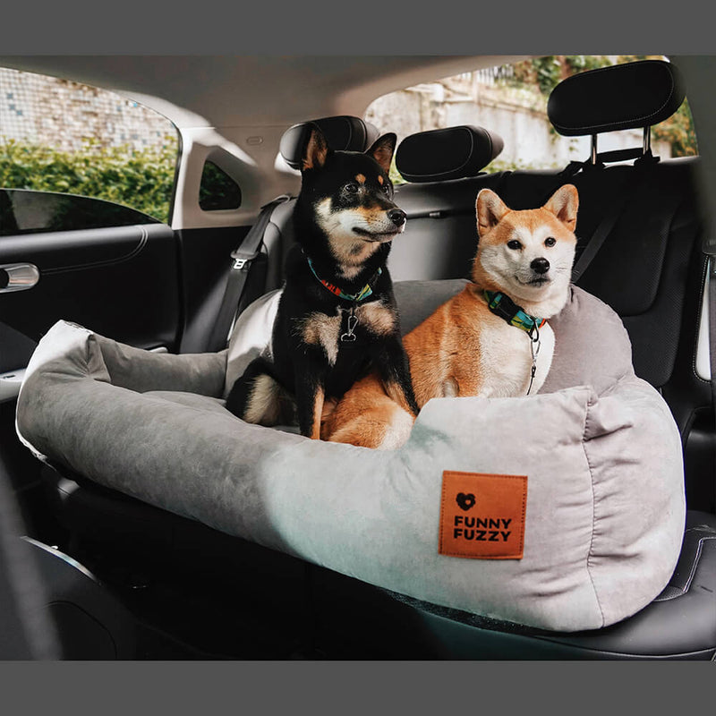Comfortable Dog Car Bed - RoadPaw-Khaki-State of Style