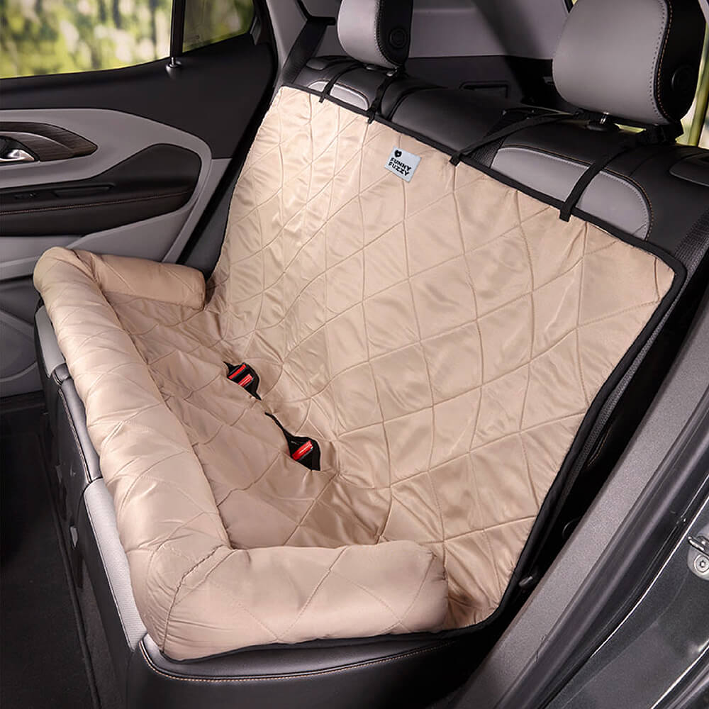 Comfortable Dog Car Bed - RoadPaw-Khaki-State of Style