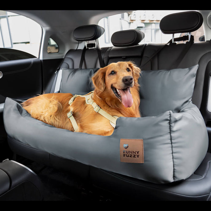 Comfortable Dog Car Bed - RoadPaw-Khaki-State of Style