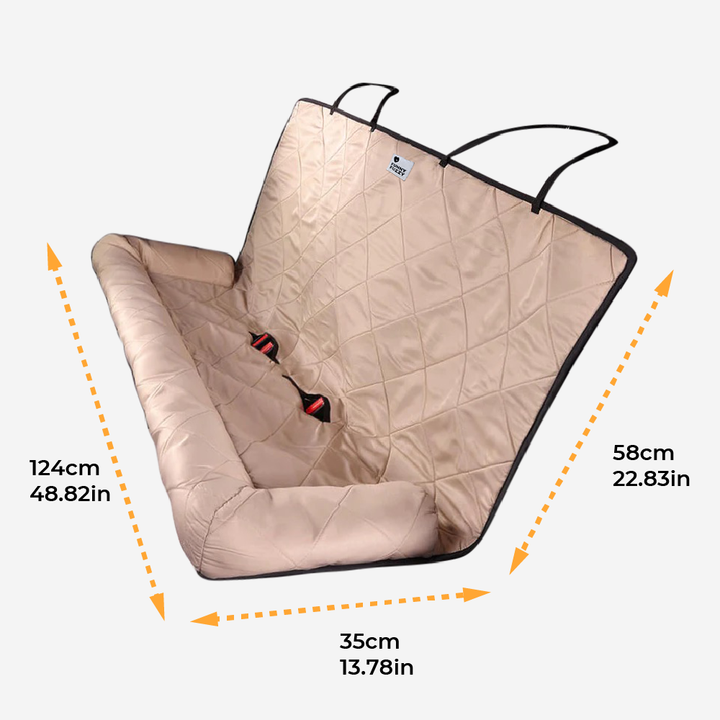 Comfortable Dog Car Bed - RoadPaw-Khaki-State of Style