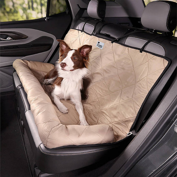 Comfortable Dog Car Bed - RoadPaw-Khaki-State of Style