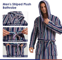 Comfortable Flannel Men's Bathrobe - James-Black-S/M-State of Style