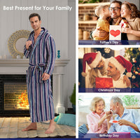 Comfortable Flannel Men's Bathrobe - James-Black-S/M-State of Style
