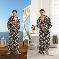 Comfortable Flannel Men's Bathrobe - James-Black-S/M-State of Style