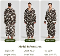 Comfortable Flannel Men's Bathrobe - James-Black-S/M-State of Style