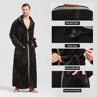 Comfortable Flannel Men's Bathrobe - James-Black-S/M-State of Style