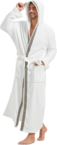 Comfortable Flannel Men's Bathrobe - James-Black-S/M-State of Style