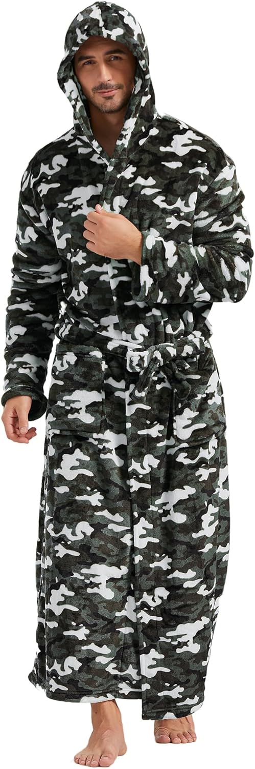 Comfortable Flannel Men's Bathrobe - James-Camouflage-S/M-State of Style