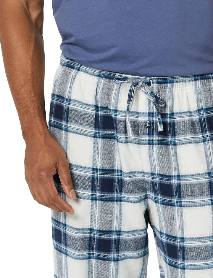Comfortable Flannel Men's Pyjama Pants - Kyran-Grey White-S-State of Style