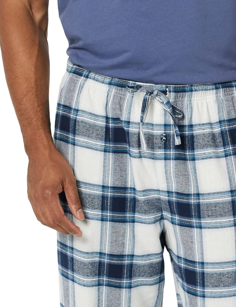 Comfortable Flannel Men's Pyjama Pants - Kyran-Grey White-S-State of Style