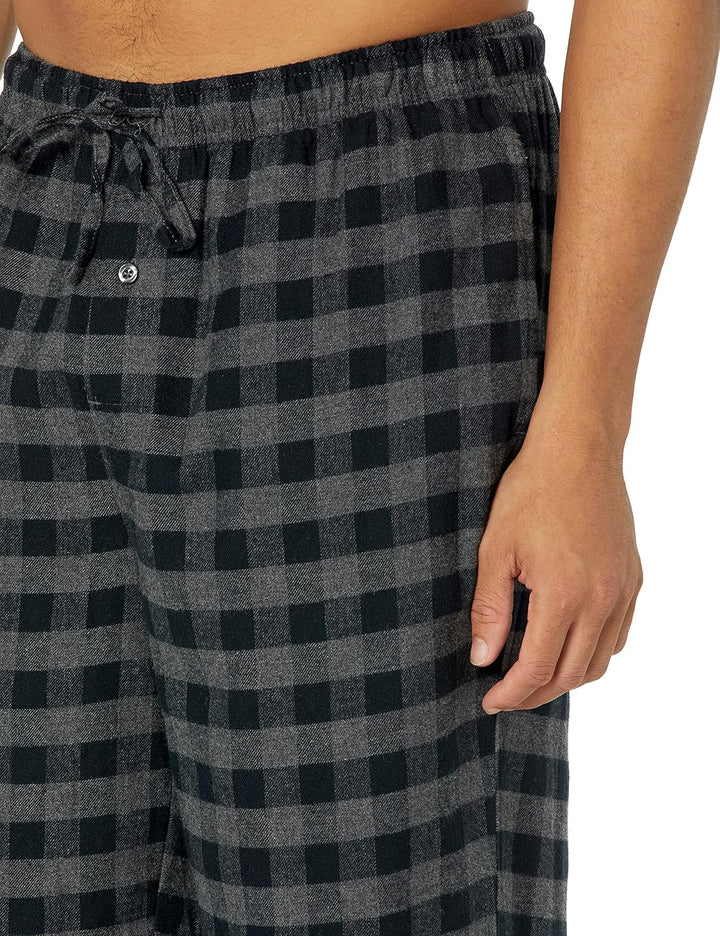Comfortable Flannel Men's Pyjama Pants - Kyran-Grey White-S-State of Style